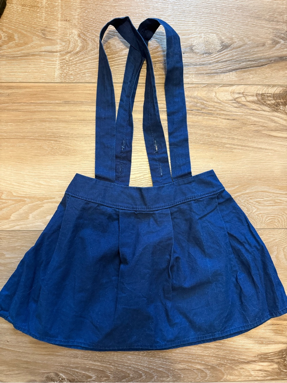 Girls Navy Blue Suspender Skirt - Casual Everyday Style